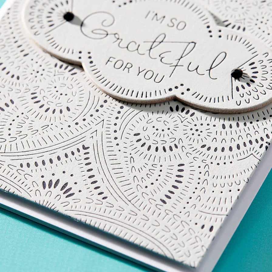 So Grateful For You Press Plate and Die Set from the BetterPress Collection - Spellbinders