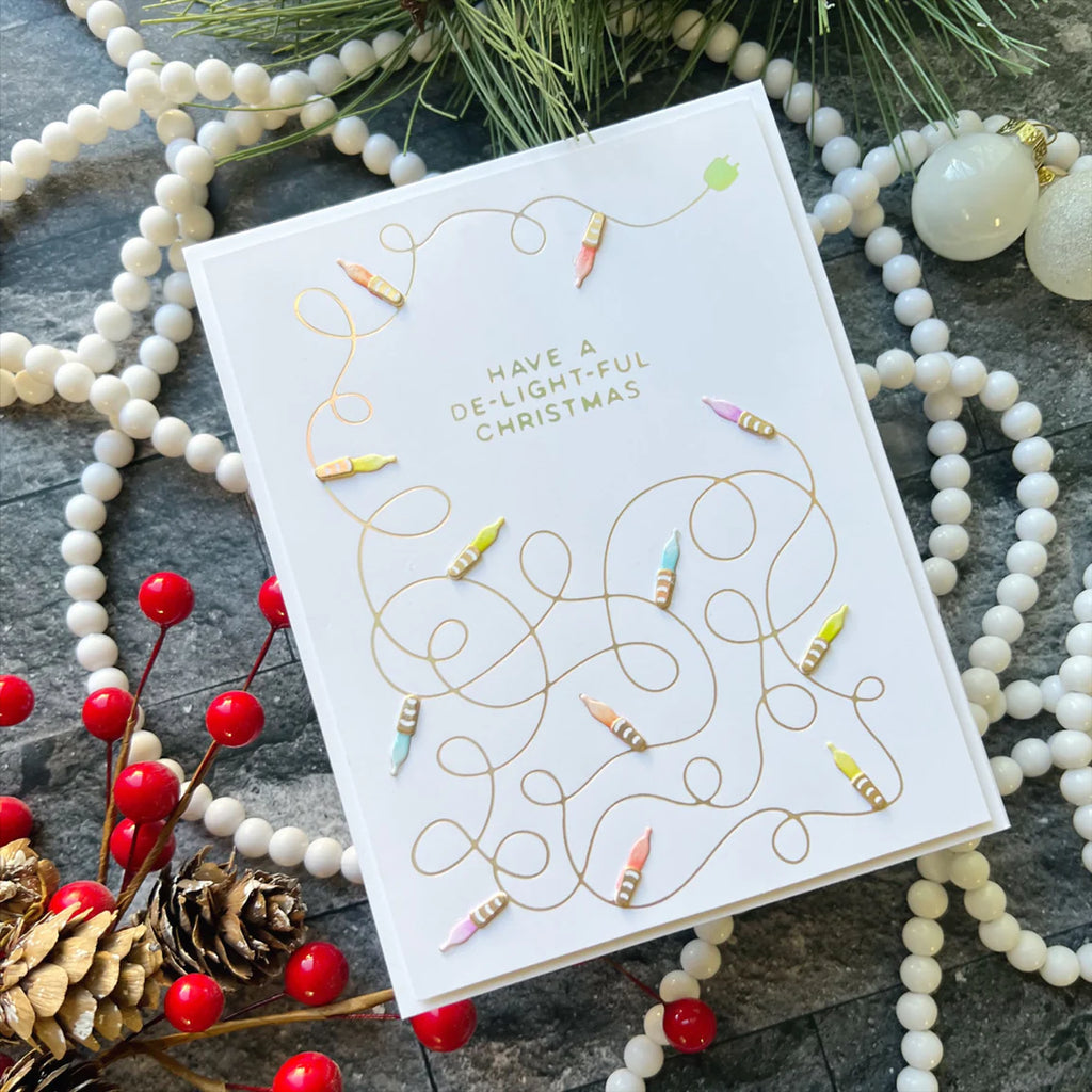 De-Light-Ful Christmas Glimmer Hot Foil Plate and Die Set from the De-Light-Ful Christmas Collection by Yana Smakula - Spellbinders