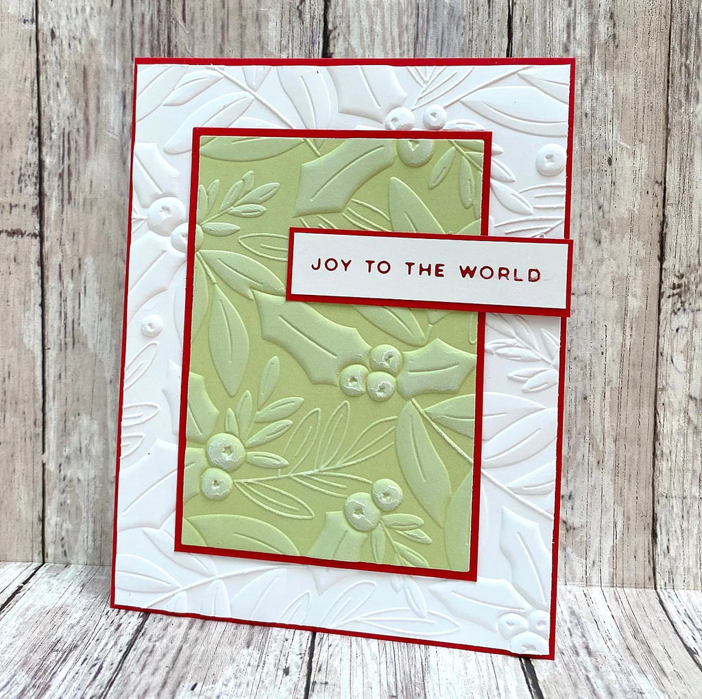 Holly & Foliage 3D Embossing Folder from the De-Light-Ful Christmas Collection by Yana Smakula - Spellbinders