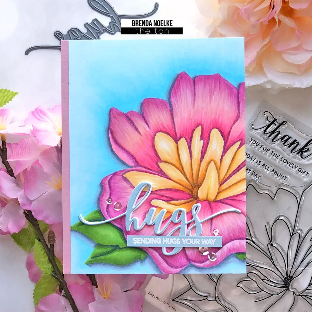 Bright Peony Clear Stamps - The Ton