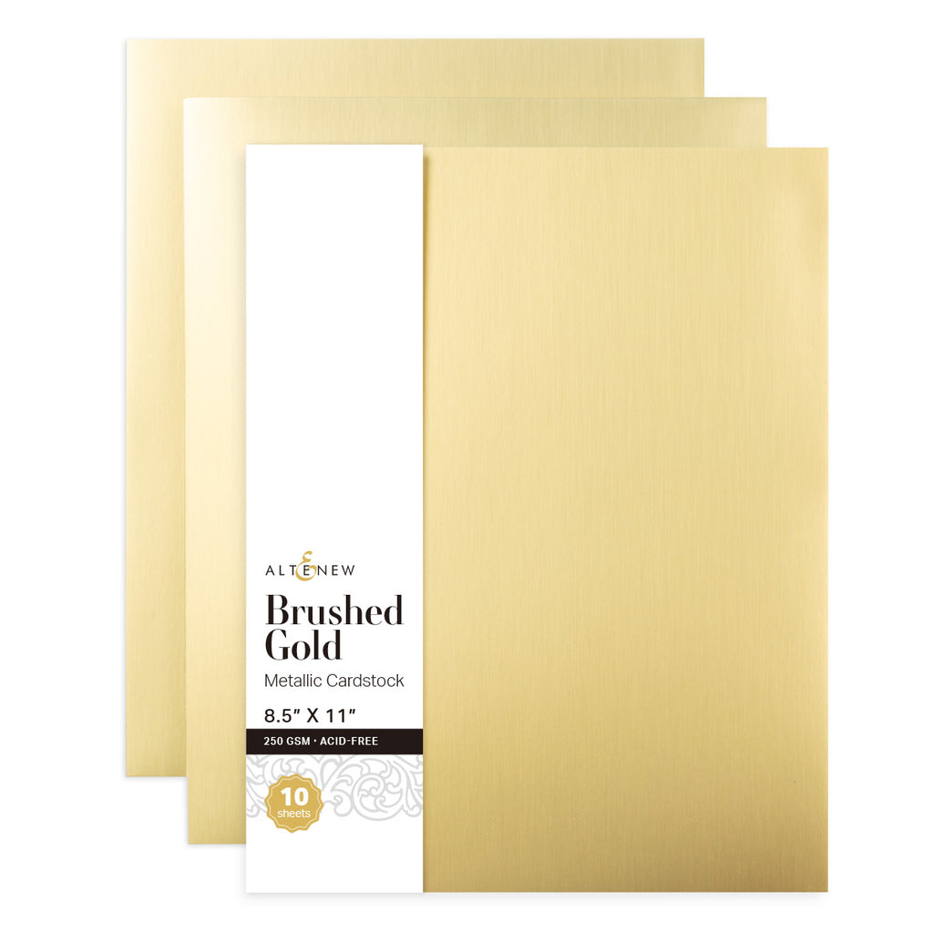 Brushed Gold Metallic Cardstock (10 sheets/set) - Altenew