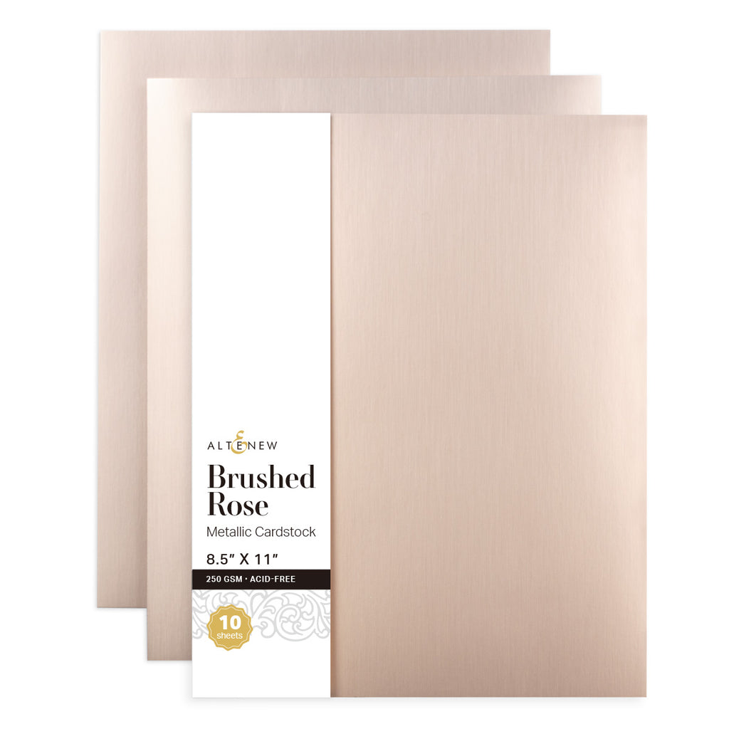 Brushed Rose Metallic Cardstock (10 sheets/set) - Altenew