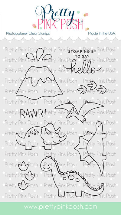 Dinosaur Additions Clear Stamps - Pretty Pink Posh