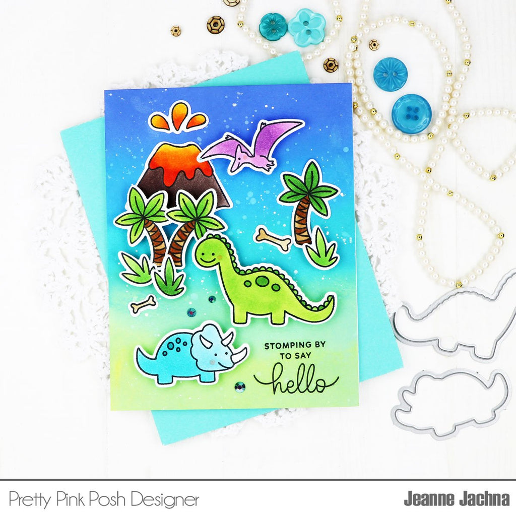 Dinosaur Additions Clear Stamps - Pretty Pink Posh