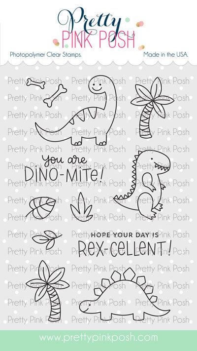 Dinosaur Friends Clear Stamps - Pretty Pink Posh