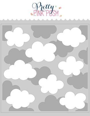 Layered Clouds Stencils (2 Pack) - Pretty Pink Posh
