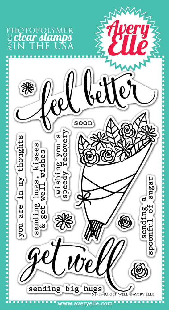 Get Well Clear Stamps - Avery Elle