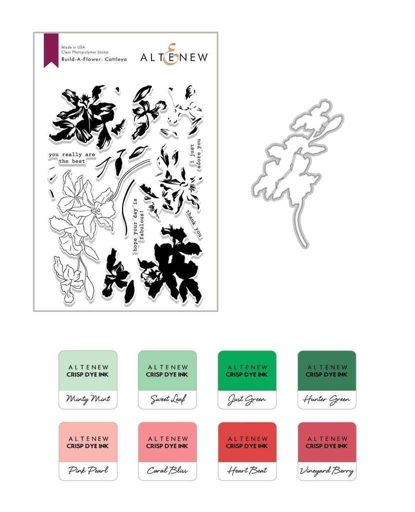Build a Flower: Cattleya stamp, die and ink bundle