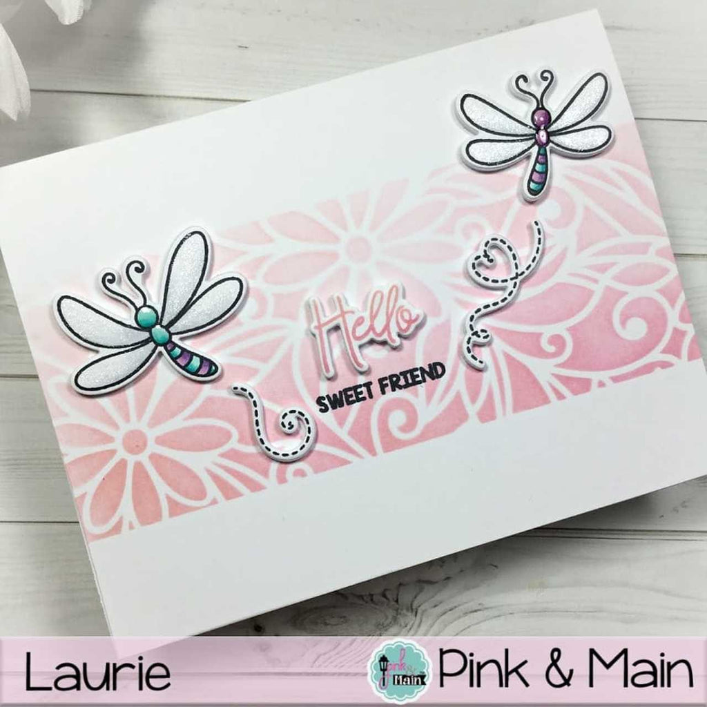 Daisy Bugs Clear Stamp Set - Pink and Main