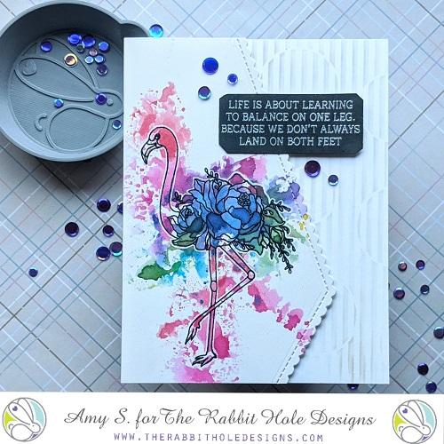 Flamingo Botanical Clear Stamps - The Rabbit Hole Designs