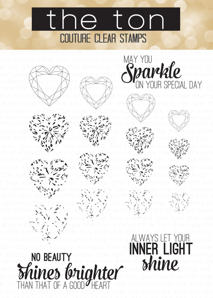 Heart Diamonds Clear Stamps