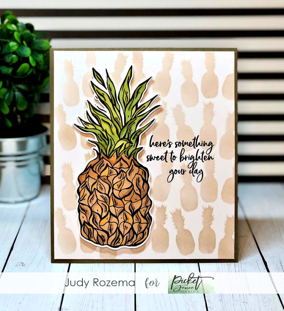Pineapple Collage Stencil