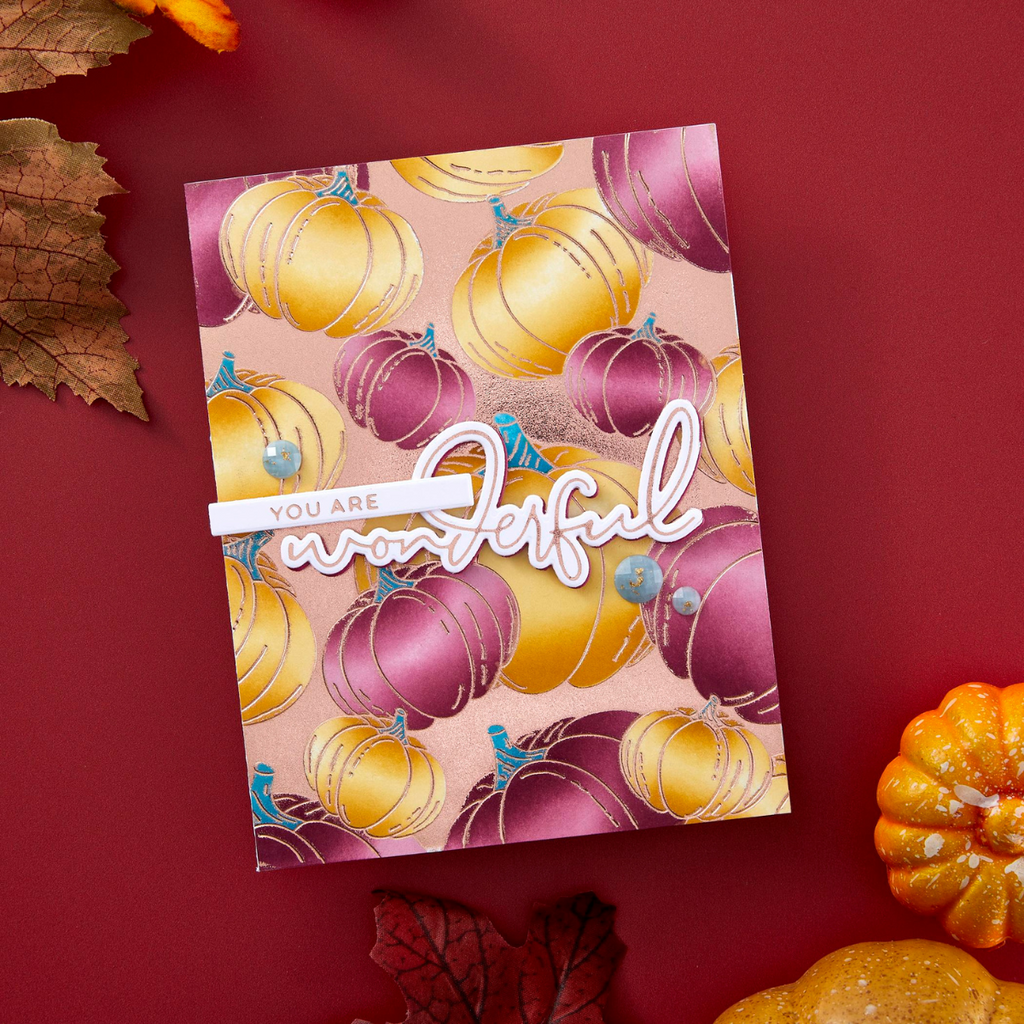 BetterPress Society - September 2024 Layered Raining Pumpkins - Spellbinders