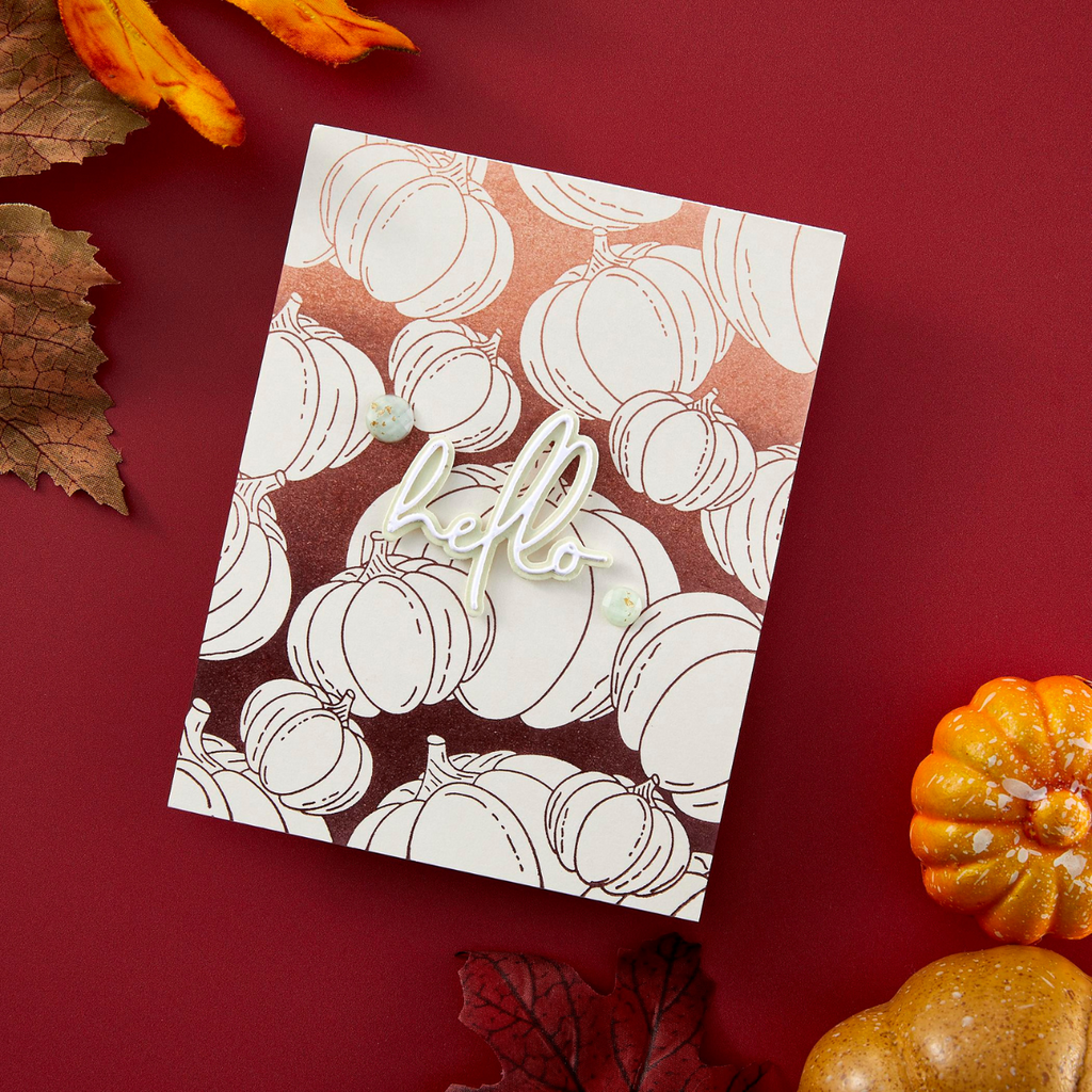 BetterPress Society - September 2024 Layered Raining Pumpkins - Spellbinders