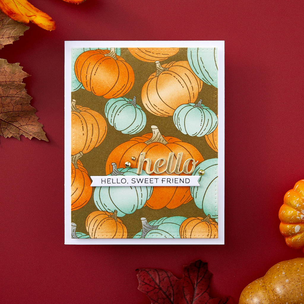 BetterPress Society - September 2024 Layered Raining Pumpkins - Spellbinders