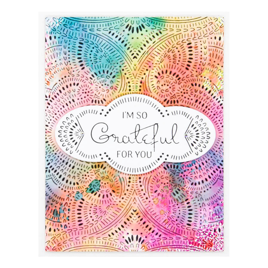 So Grateful For You Press Plate and Die Set from the BetterPress Collection - Spellbinders