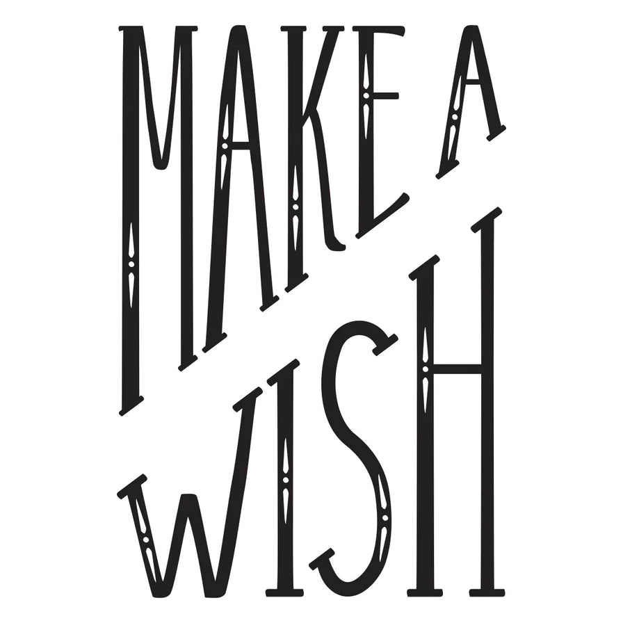 Diagonal Make A Wish Press Plate from the BetterPress Collection - Spellbinders