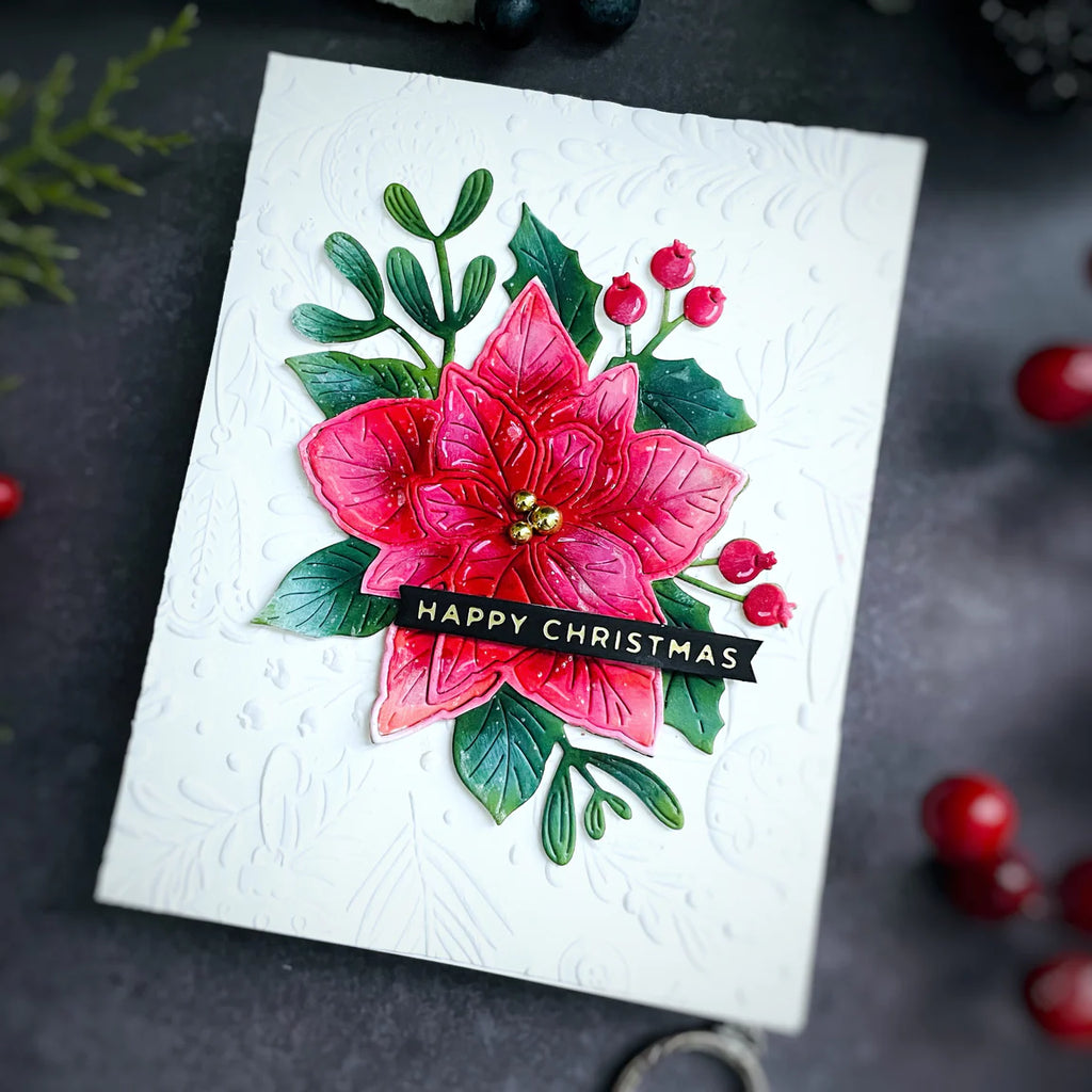 Poinsettia Bloom Etched Dies from the De-Light-Ful Christmas Collection by Yana Smakula - Spellbinders