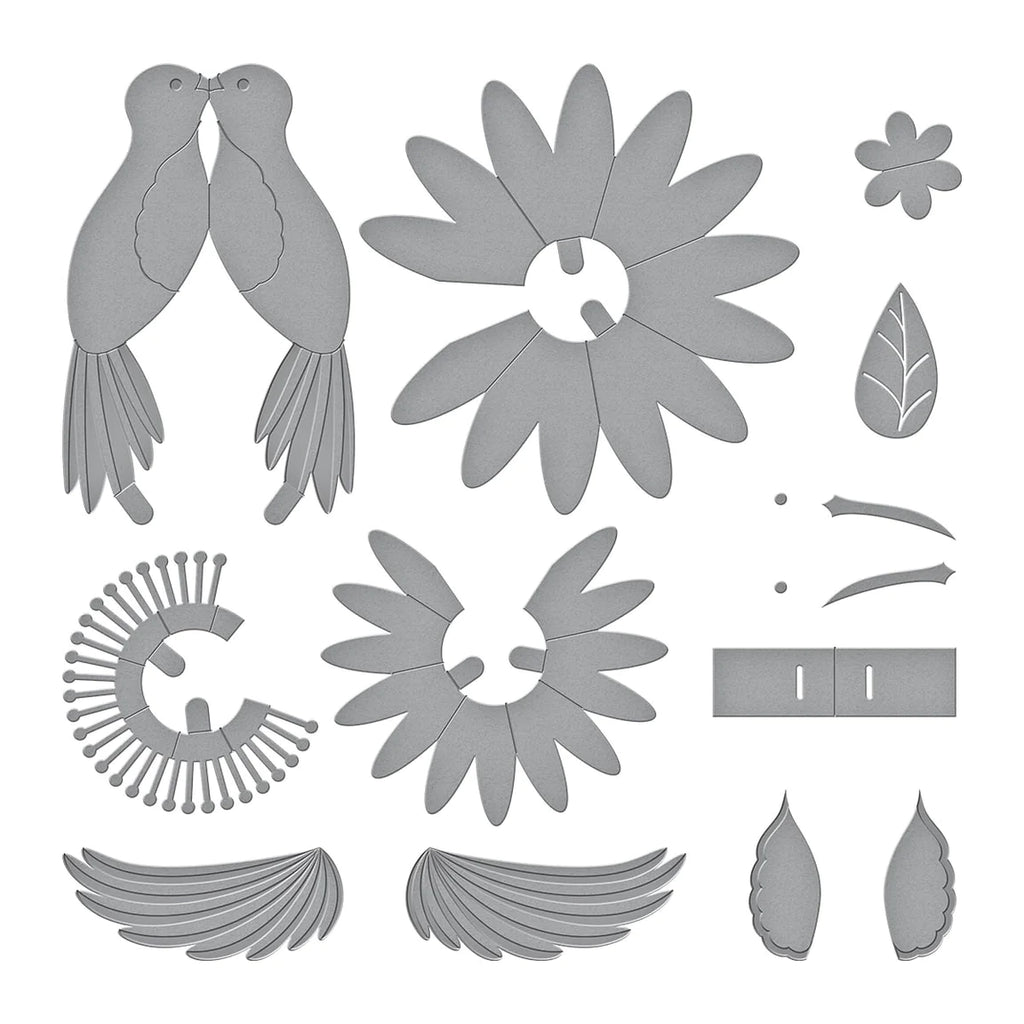 Pop Up Hummingbird Etched Dies from the Bibi's Hummingbirds Collection - Spellbinders