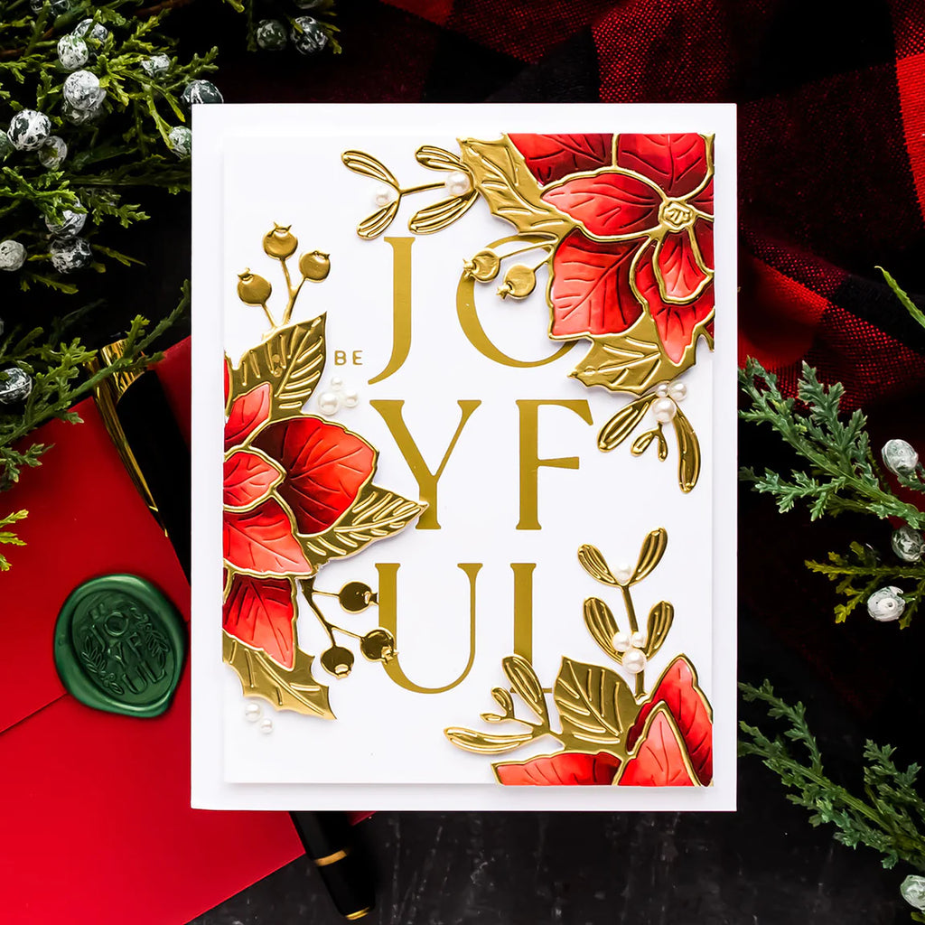 Poinsettia Bloom Etched Dies from the De-Light-Ful Christmas Collection by Yana Smakula - Spellbinders
