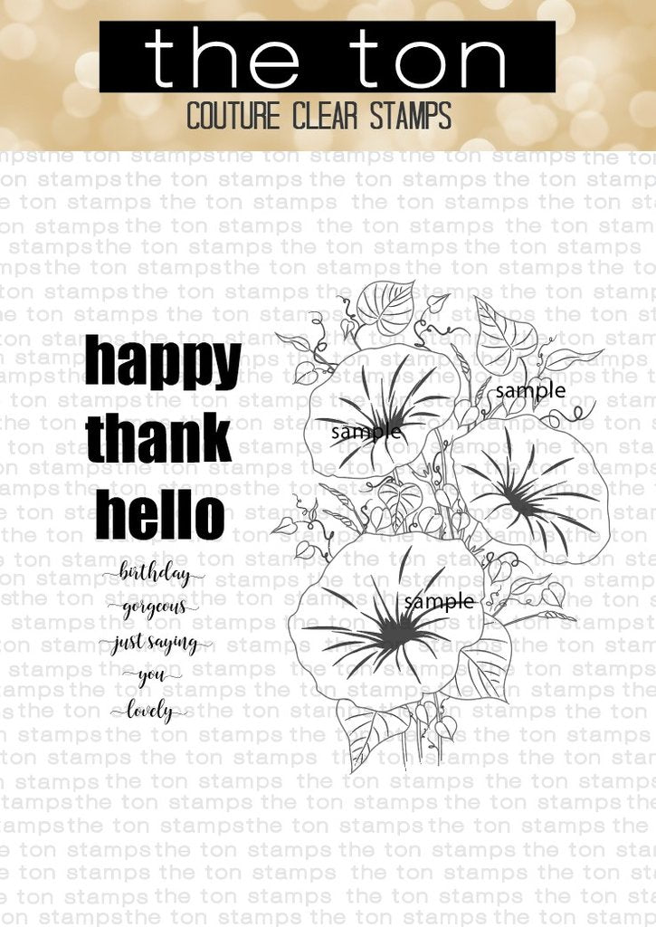 Coming Up Morning Glories - The Ton Clear Stamps