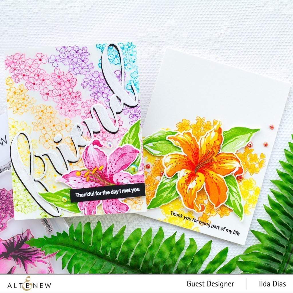 Solid Flower Stamp Set + Die Bundle –