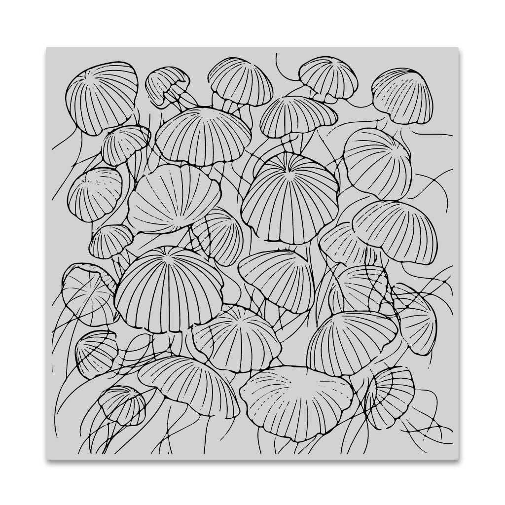 Jellyfish Party Bold Prints Background Stamp