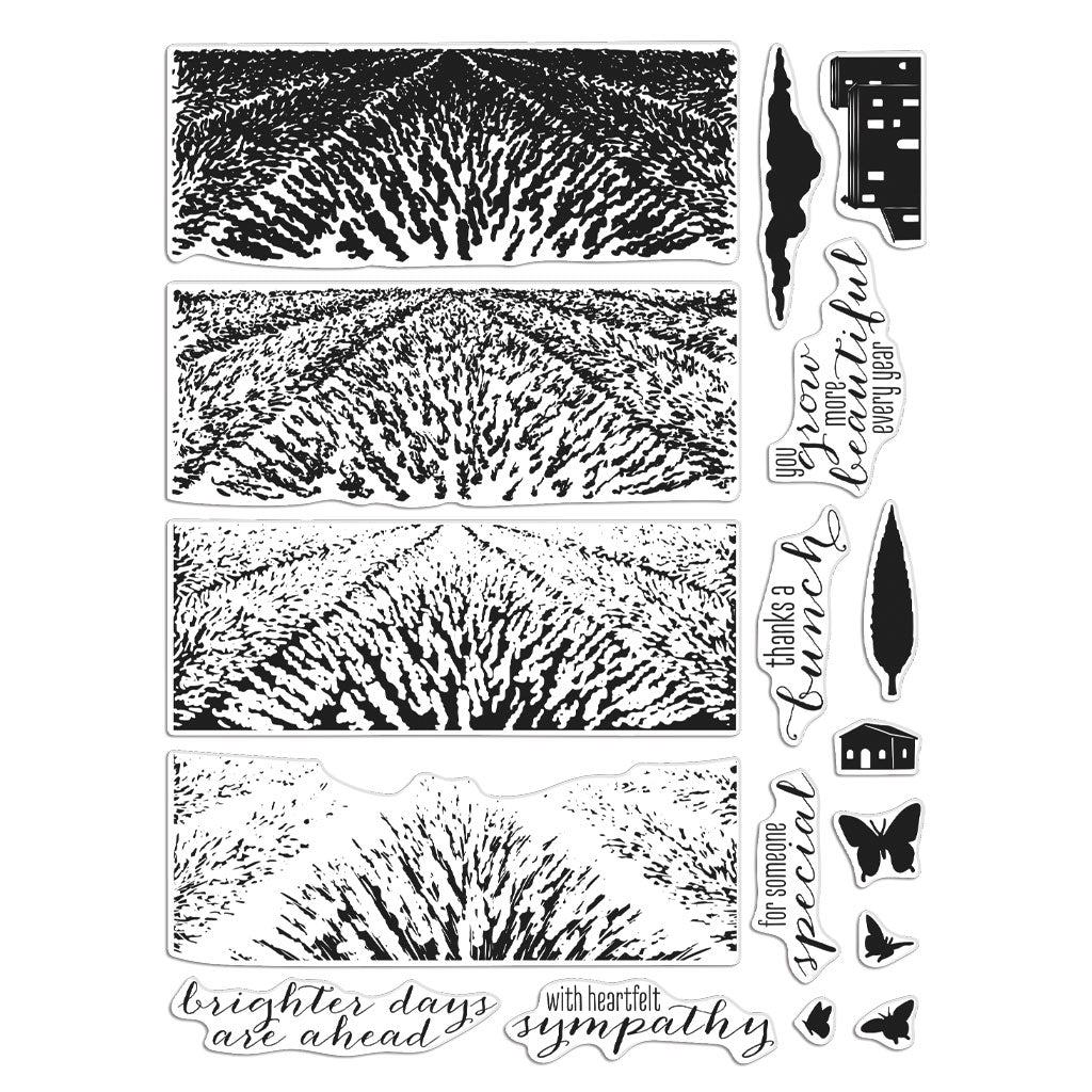 Lavender Fields Heroscapes Clear Stamps