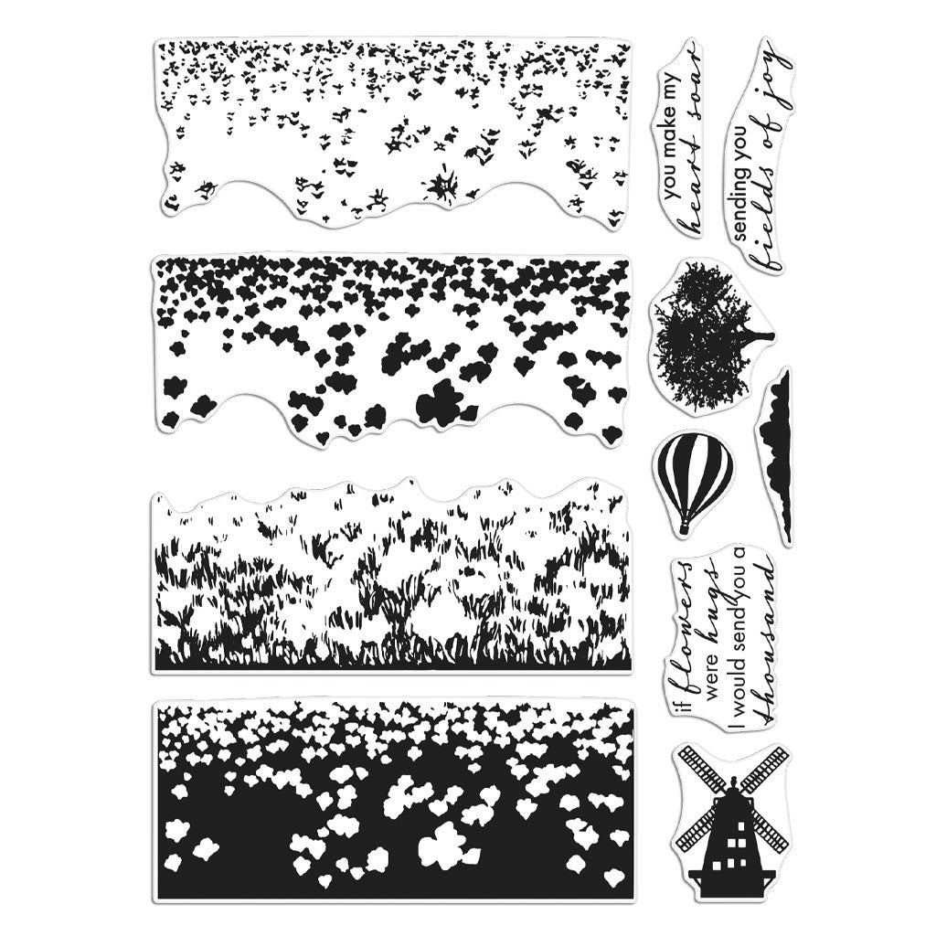 Tulip Field Heroscapes Clear Stamps