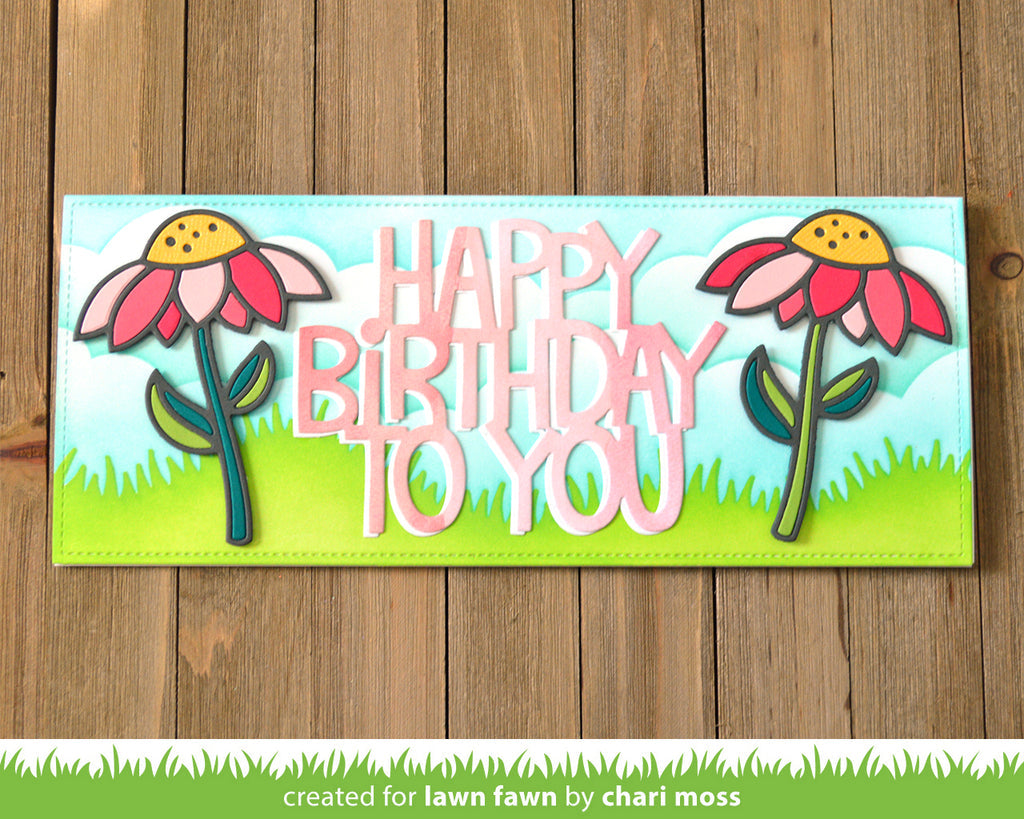 Giant Happy Birthday To You - Lawn Fawn Lawn Cuts