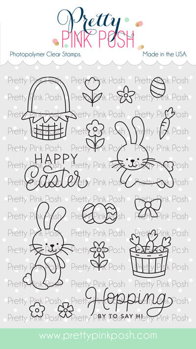 Easter Bunnies Clear Stamp Set - Pretty Pink Posh