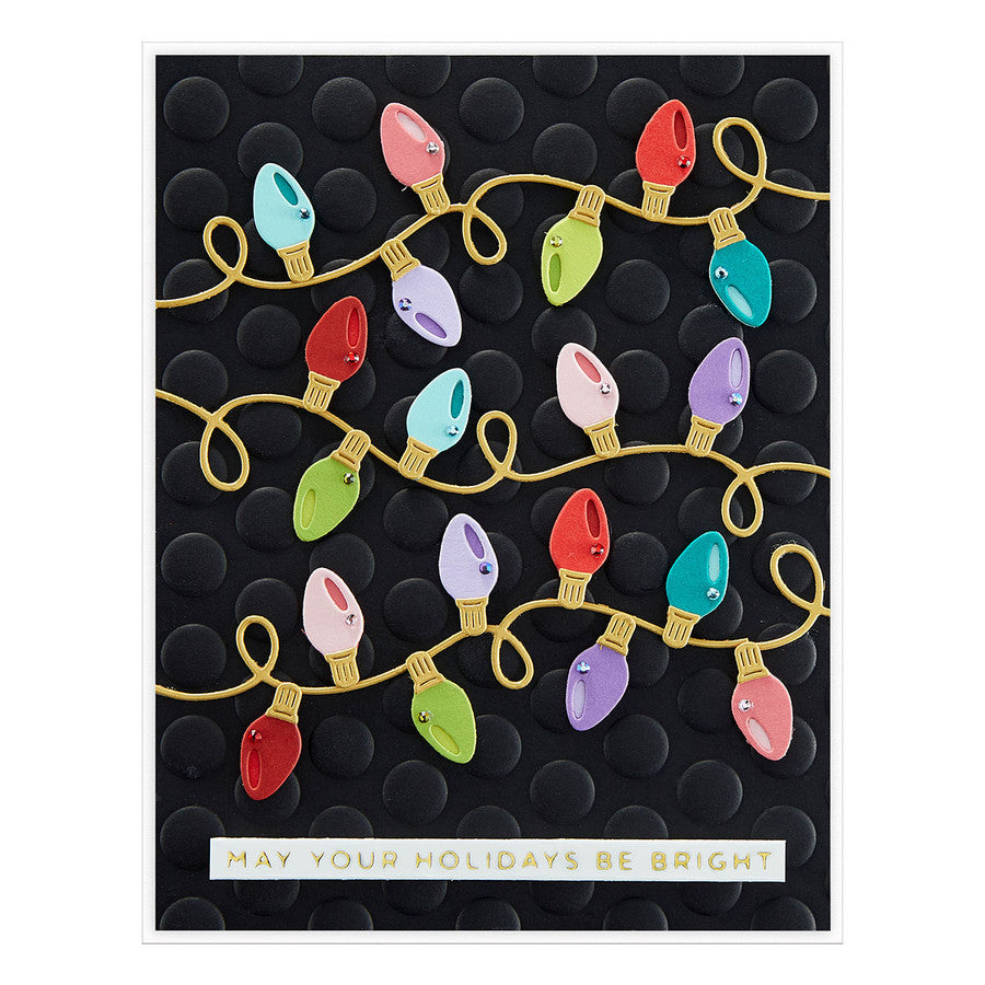 Glitter Wishes Glimmer Hot Foil Plate & Die Set from the Celebrate the Season Collection - Spellbinders
