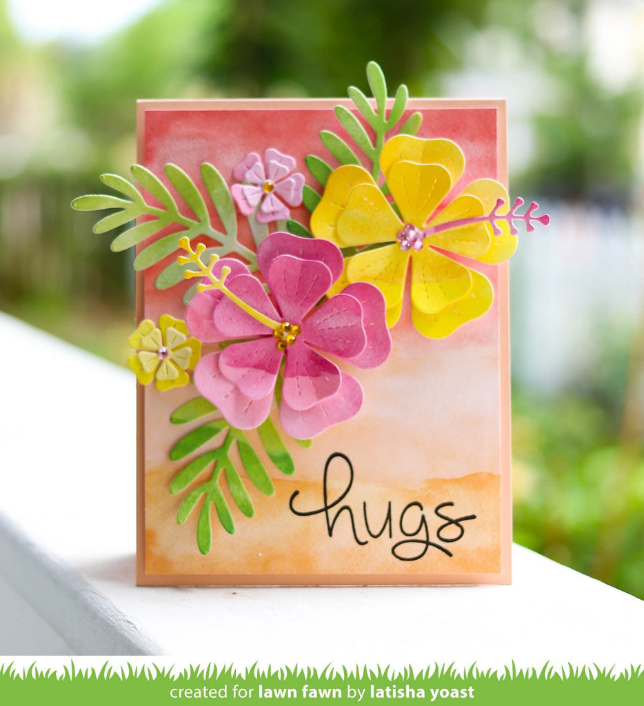 Happy Hibiscus - Lawn Fawn Lawn Cuts