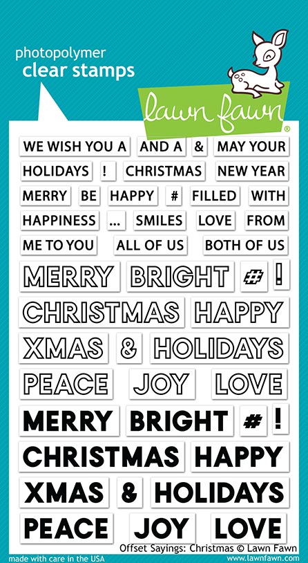 Offset Sayings - Christmas Clear Stamps