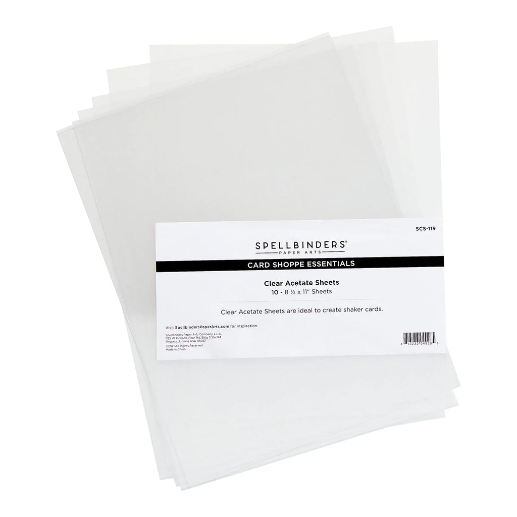 Clear Acetate Sheets (10 pack) 8 1/2" x 11" - Spellbinders