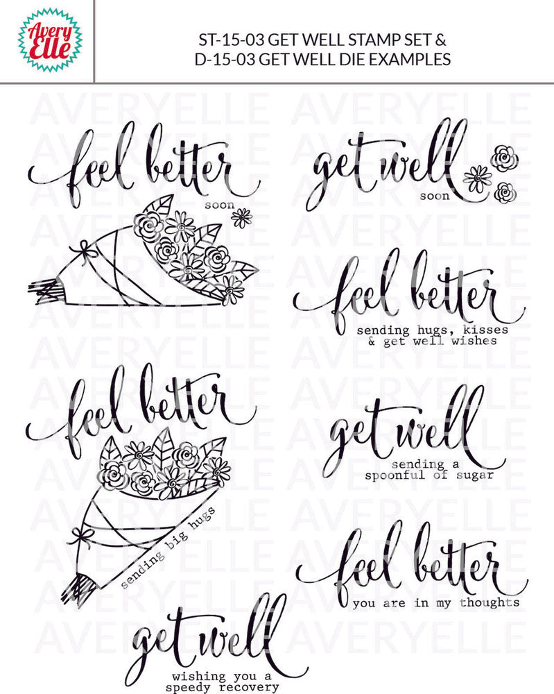 Get Well Clear Stamps - Avery Elle