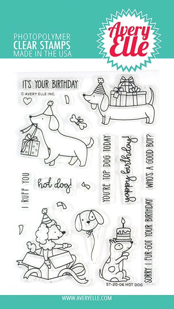 Hot Dog clear stamps - Avery Elle