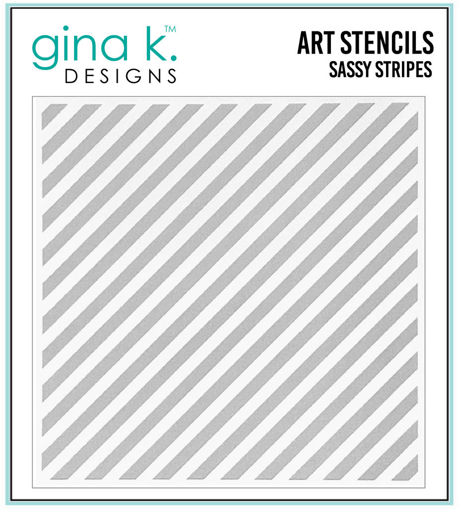 Sassy Stripes Art Stencil - Gina K