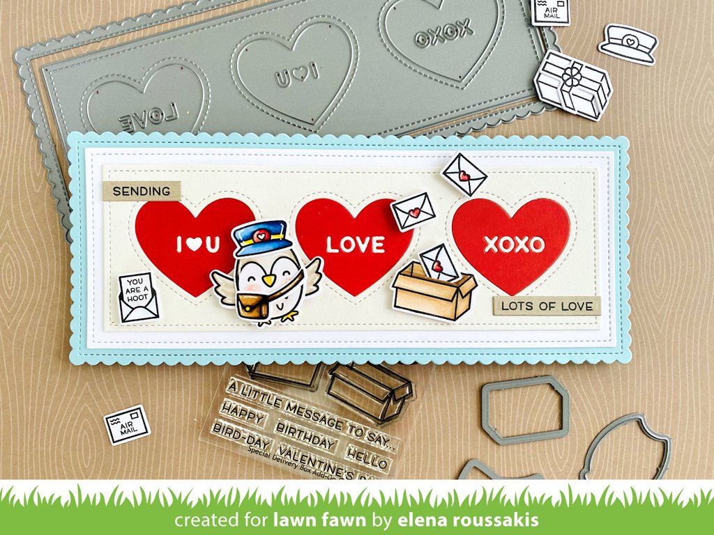 Special Delivery Box Add On Stamps - Lawn Fawn