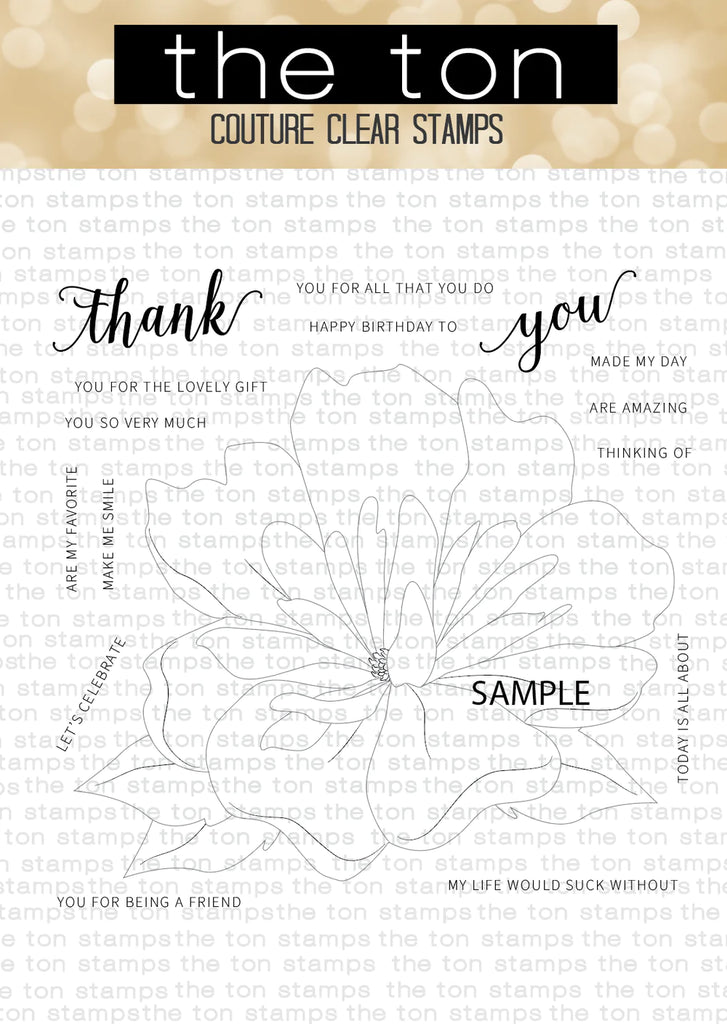 Bright Peony Clear Stamps - The Ton