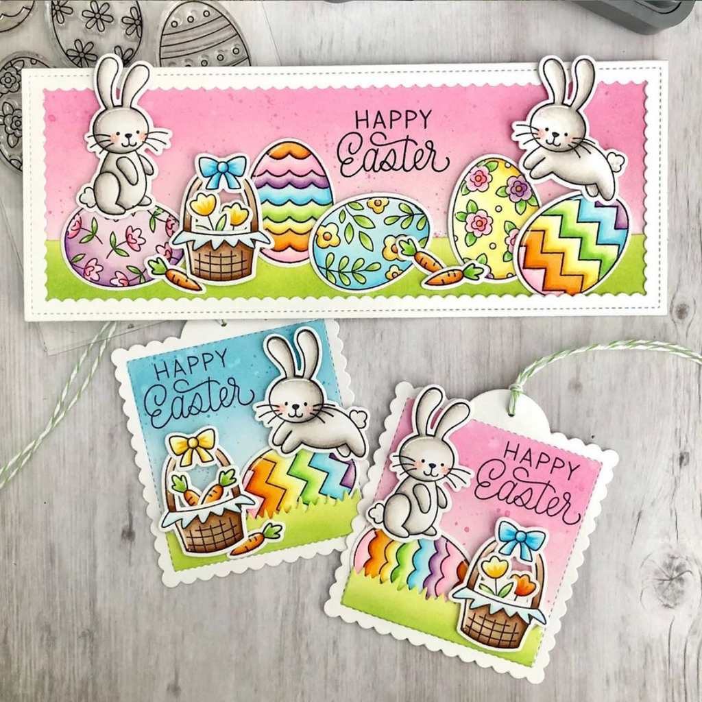 Easter Bunnies Clear Stamp Set - Pretty Pink Posh