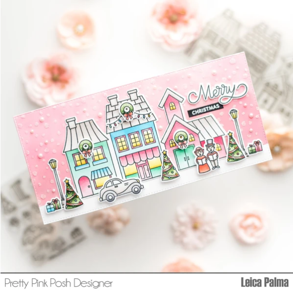 Village Clear Stamps - Pretty Pink Posh