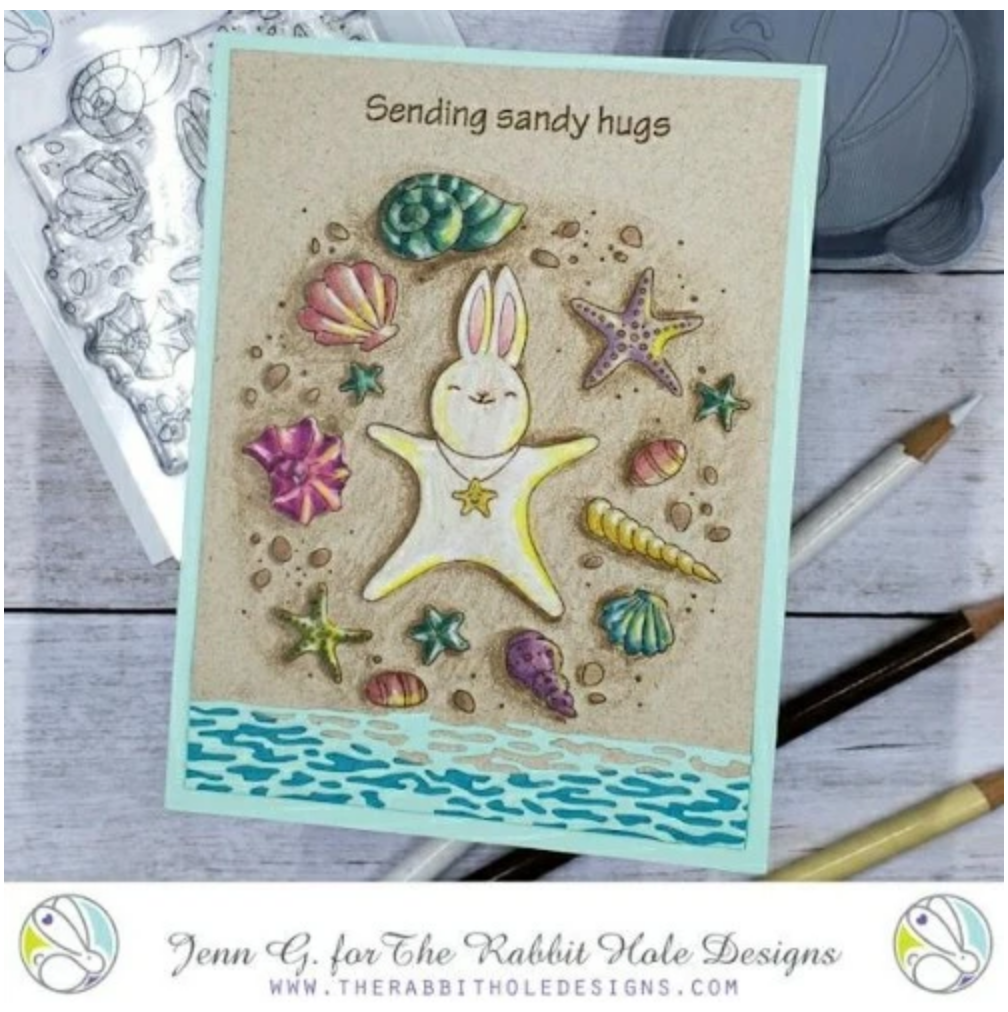 Starfish In The Sand Clear Stamp - The Rabbit Hole Designs