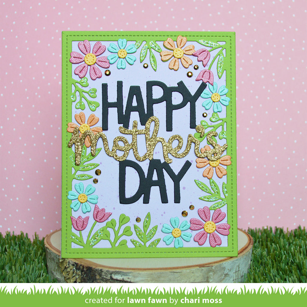 Giant Happy Mother's Day Die - Lawn Fawn Lawn Cuts