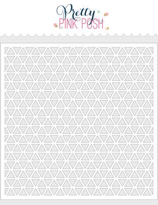 Triangles Stencil - Pretty Pink Posh