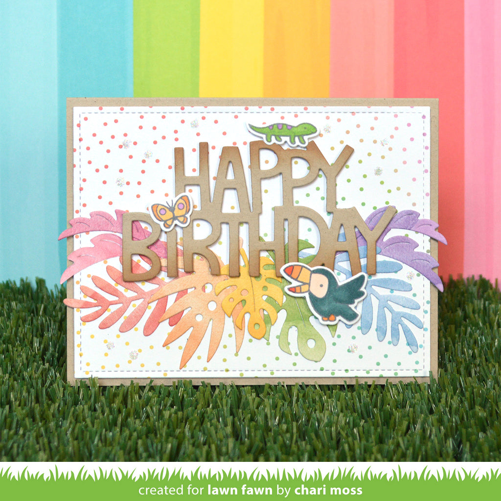 Giant Happy Birthday To You - Lawn Fawn Lawn Cuts