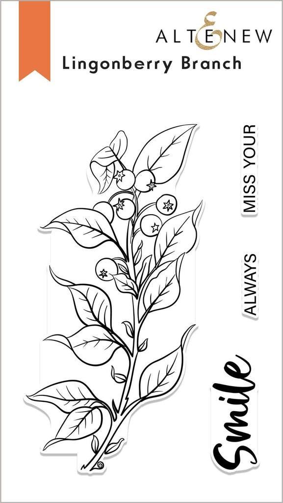 Lingonberry Branch Clear Stamp Set - Altenew