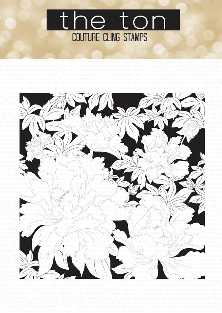 Blooming Peony Garden Cling Background - The Ton