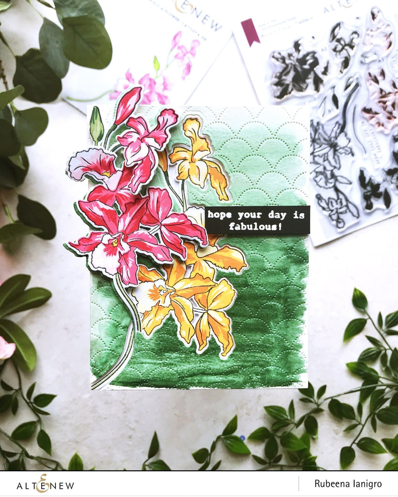 Build a Flower: Cattleya stamp, die and ink bundle