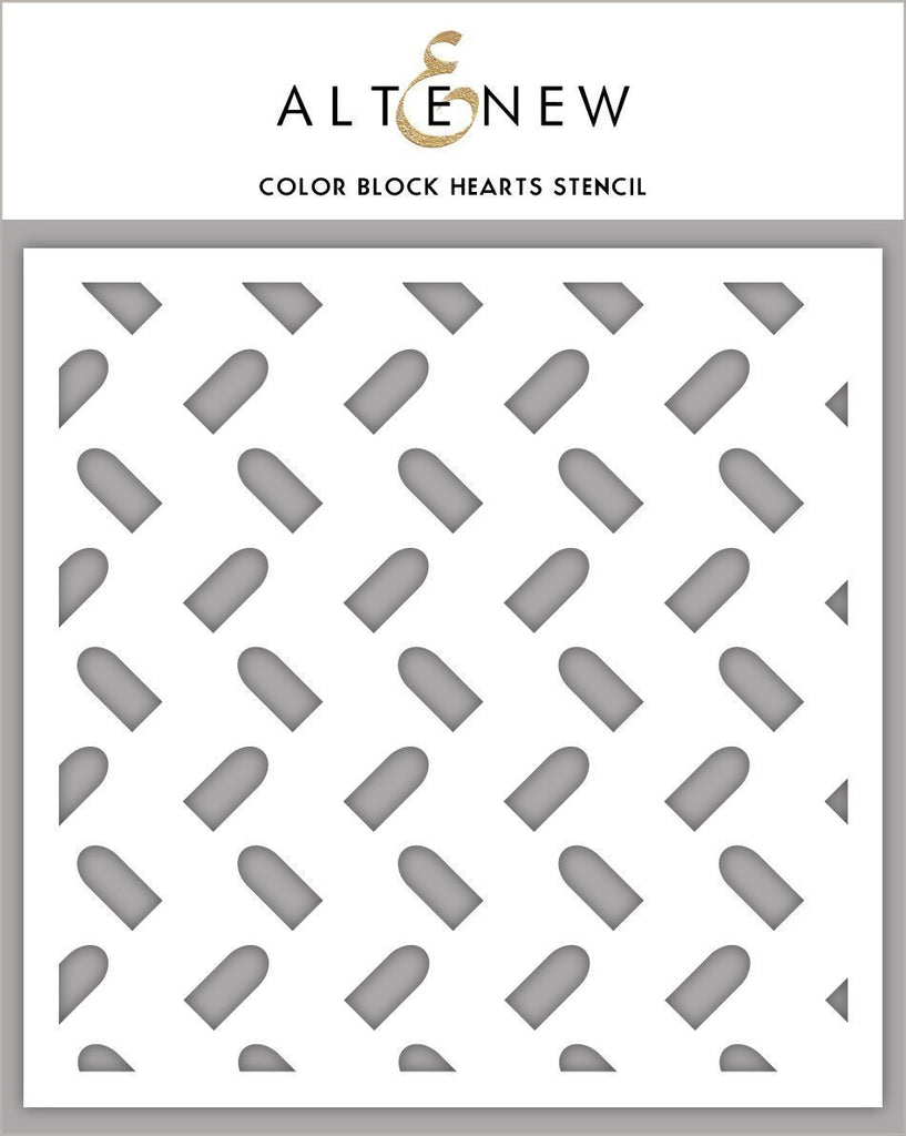 Colour Block Hearts Stencil